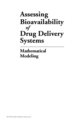 Assessing Bioavailablility of Drug Delivery Systems: Mathematical Modeling