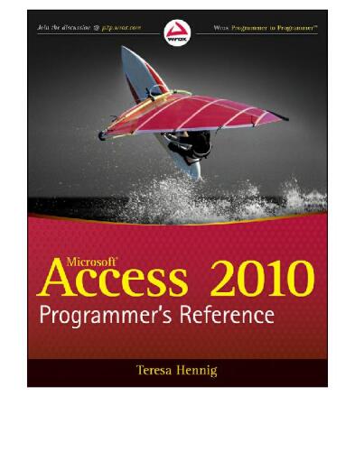 Access 2010 Programmer's Reference