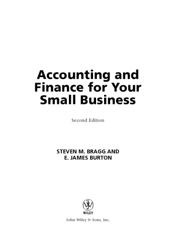 Accounting and Finance for Your Small Business