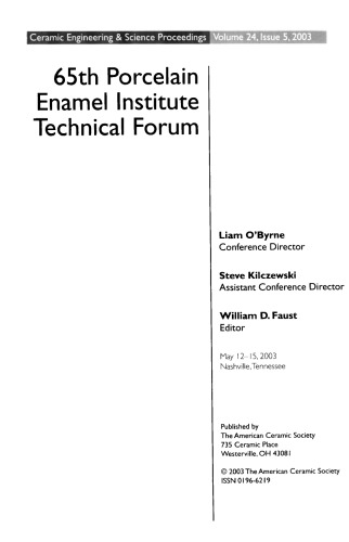 65th Porcelain Enamel Institute Technical Forum