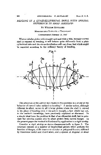Bending of a Quasi-Ellipsoidal Shell with Special Reference to Rigid Airships