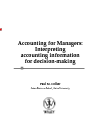 Accounting for Managers. Interpreting Accounting Information for Decision-Making