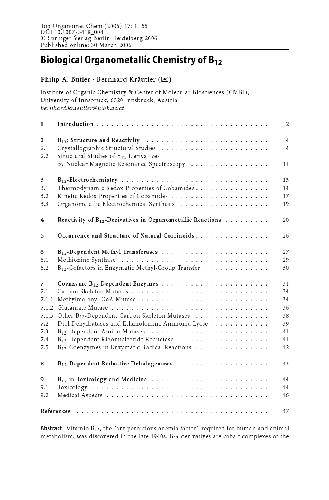 Biological Organometallic Chemistry of B 12