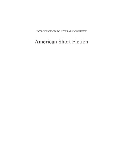Introduction to Literary Context: American Short Fiction