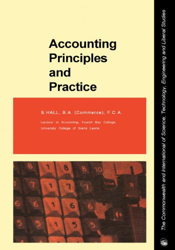 Accounting Principles and Practice. The Commonwealth and International Library: Commerce, Economics and...