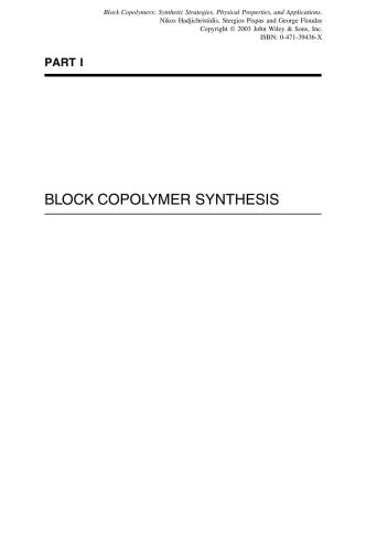 Block Copolymers: Synthetic Strategies, Physical Properties, and Applications