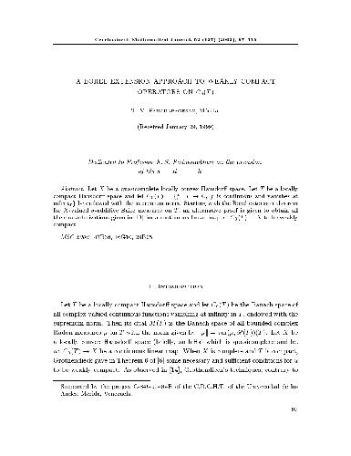 Borel extension approach to weakly compact operators on C 0(T)