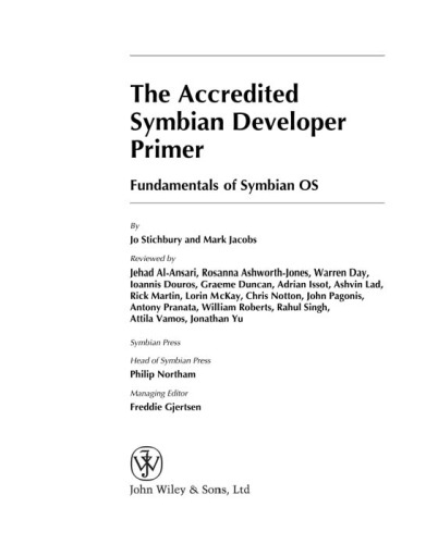 The Accredited Symbian Developer Primer. Fundamentals of Symbian OS