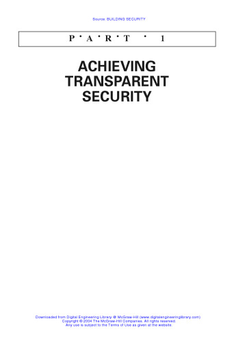 Building Security: Handbook for Architectural Planning and Design