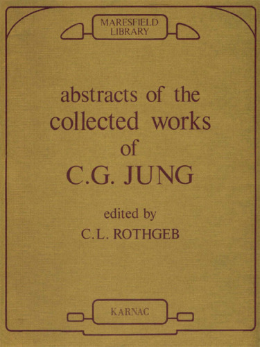 Abstracts of the Collected Works of C.G. Jung