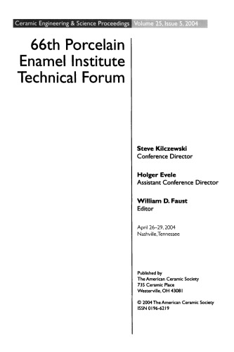 66th Porcelain Enamel Institute Technical Forum