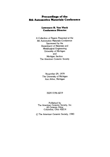 8th Automotive Materials Conference