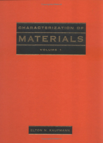 Characterization of Materials, 2 Volume Set