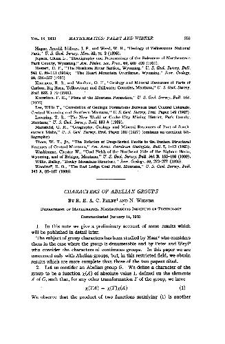 Characters of Abelian Groups