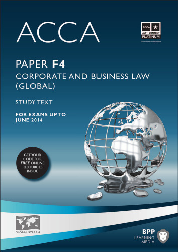 ACCA F4 - Corp and Business Law (GLO) - Study Text 2013