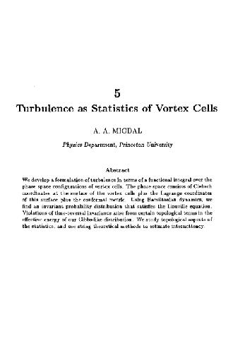 Turbulence as statistics of vortex cells