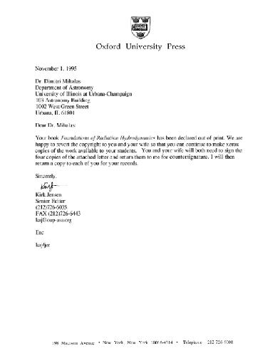 Foundations of radiation hydrodynamics