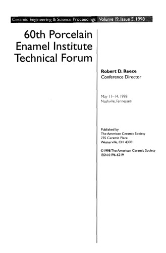 60th Porcelain Enamel Institute Technical Forum