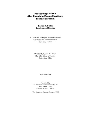 41st Porcelain Enamel Technical Forum
