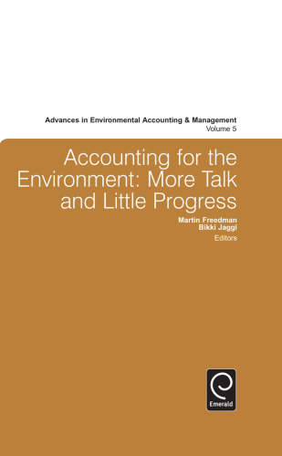 Accounting for the Environment. More Talk and Little Progress