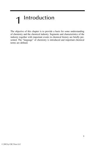 Chemistry and the Chemical Industry: A Practical Guide for Non-Chemists