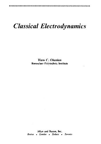 Classical Electrodynamics