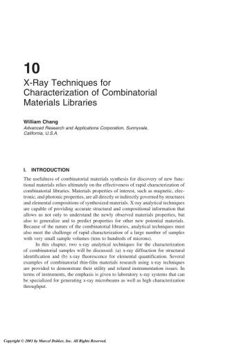 Combinatorial Materials Synthesis