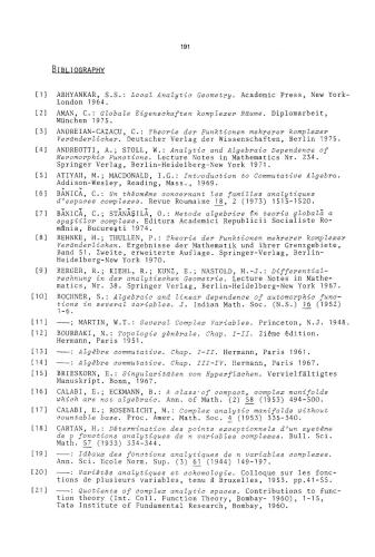 Complex Analytic Geometry