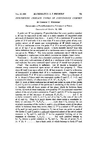 Concerning Certain Types of Continuous Curves