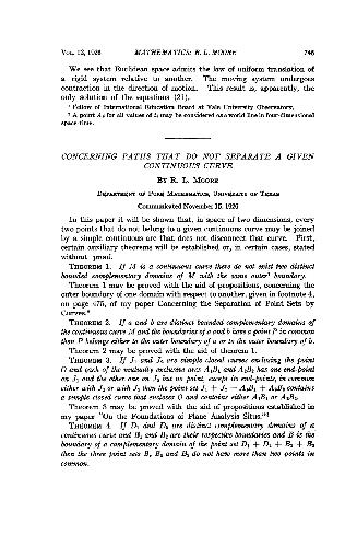 Concerning Paths That Do Not Separate a Given Continuous Curve