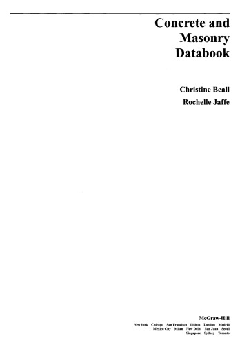 Concrete and Masonry Databook