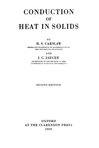 Conduction of Heat in Solids