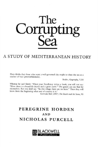 The corrupting sea: a study of Mediterranean history