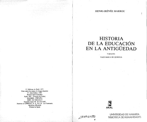 Historia de la educación en la Antigüedad