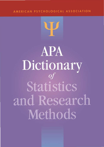APA Dictionary of Statistics and Research Methods