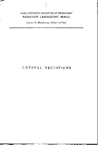 Crystal Rectifiers