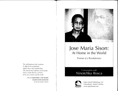 Jose Maria Sison: At Home in the World--Portrait of a Revolutionary