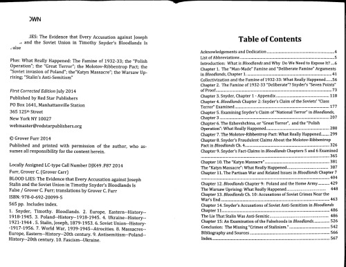 Blood Lies: The Evidence that Every Accusation against Joseph Stalin and the Soviet Union in Timothy Snyder's Bloodlands Is False