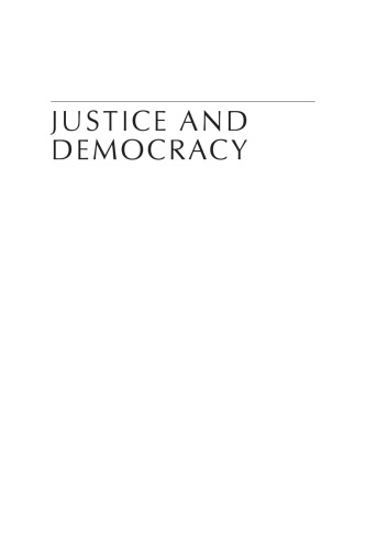 Justice and Democracy: Cross-Cultural Perspectives