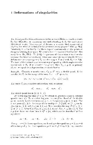 Deformations of singularities