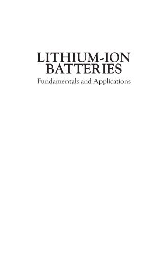 Lithium-ion Batteries Fundamentals and Applications.