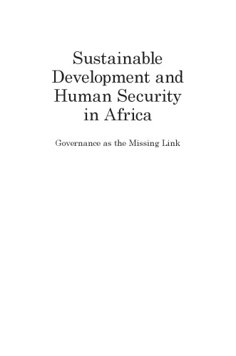 Sustainable development and human security in Africa : governance as the missing link