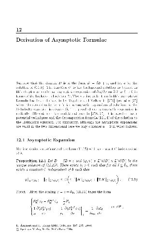 Derivation of Asymptotic Formulae