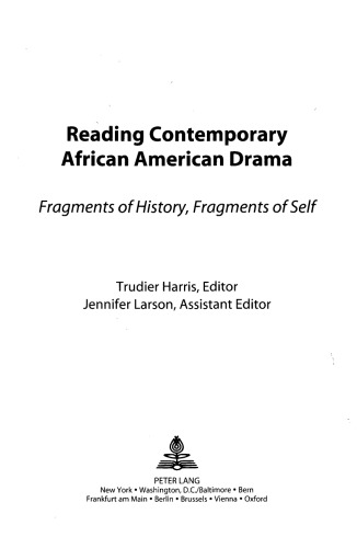 Reading Contemporary African American Drama