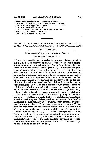 Determination of All the Groups Which Contain a Given Group as an Invariant Subgroup of Prime Index