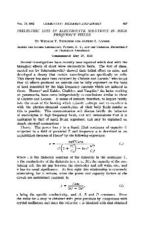 Dielectric loss in electrolyte solutions in high frequency