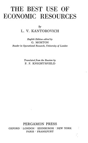 The Best Uses of Economic Resources