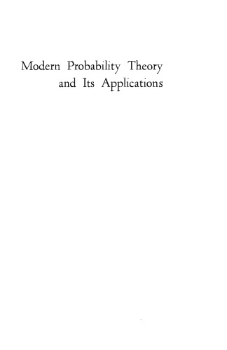 Modern Probability Theory and Its Applications