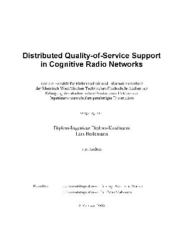 Distributed Quality-of-Service Support in Cognitive Radio Networks