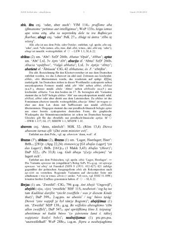 Altlitauisches etymologisches Wörterbuch (A-U)